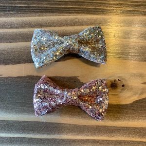 Sparkly hair bows